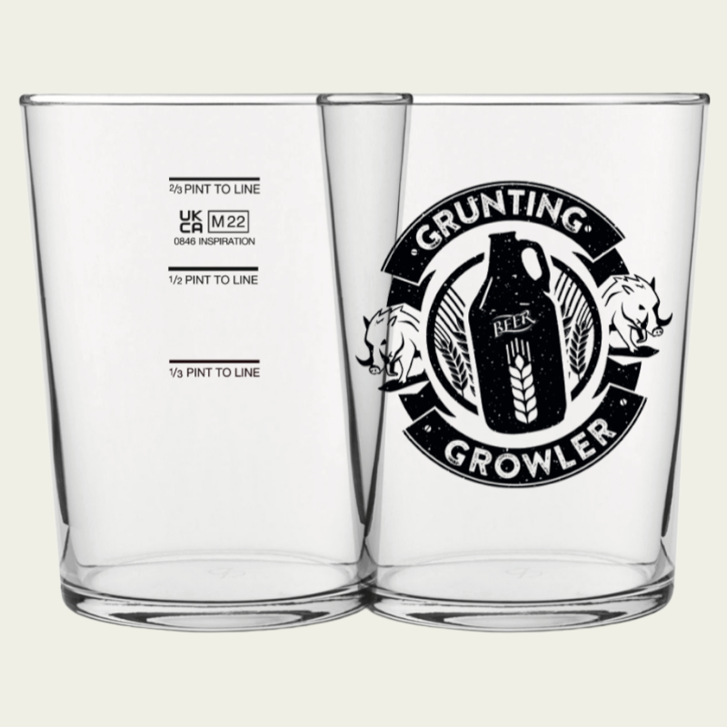 Buy Grunting Growler - Pint Glass | Free Delivery