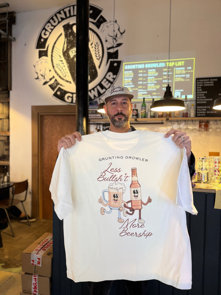 A  Bottleof Beer from Grunting Growler - Heavyweight Boxy Tee | Merch - available from Grunting Growler Craft Beer)