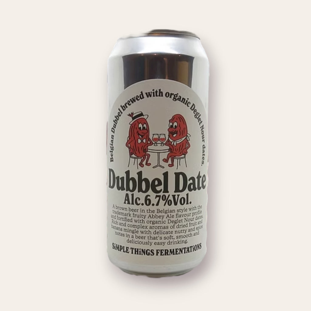 A 440ml Canof Beer from Simple Things Fermentation - Dubbel Date | Belgian Dubbel - available from Grunting Growler Craft Beer)