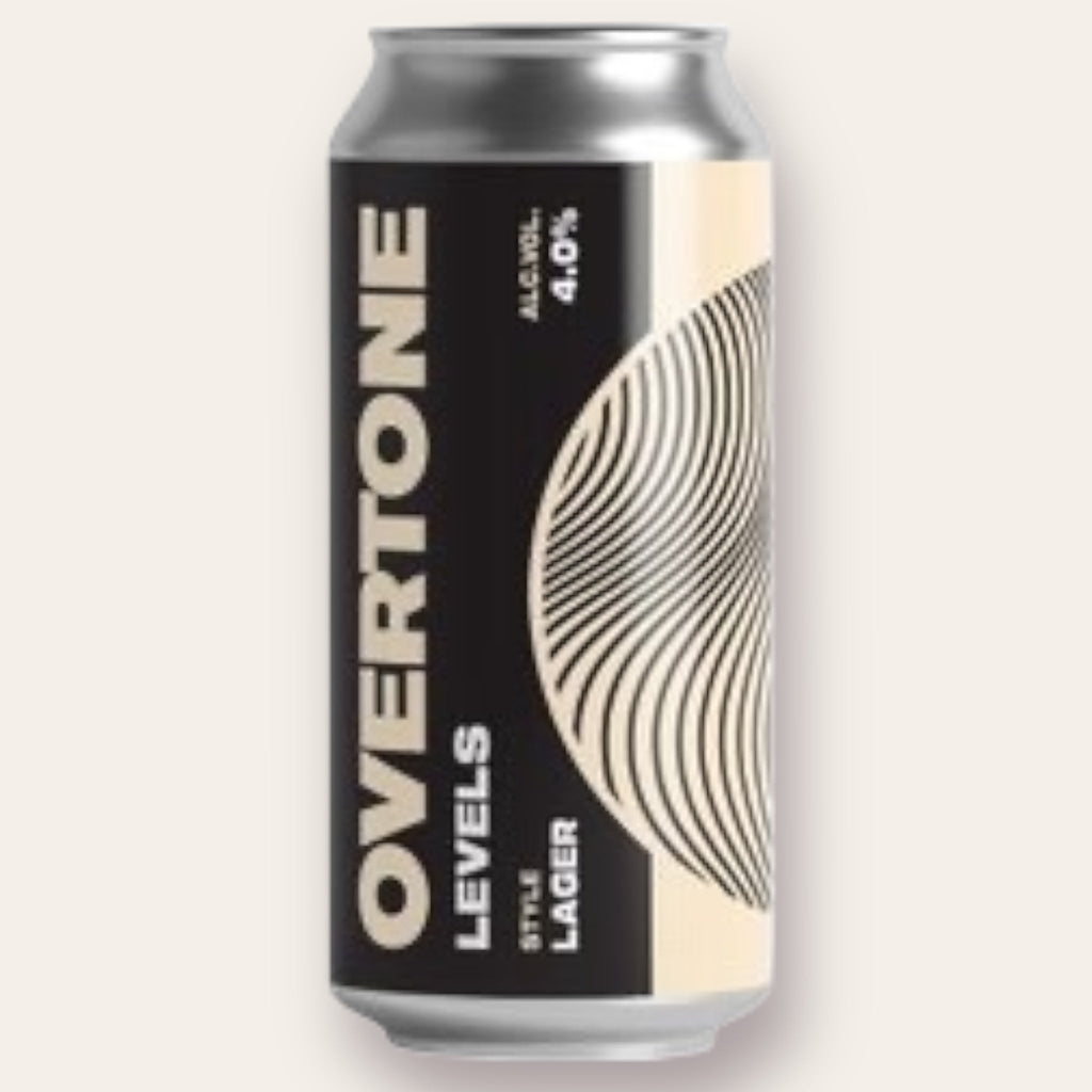 A 440ml Canof Beer from Overtone - Levels | Lager - available from Grunting Growler Craft Beer)