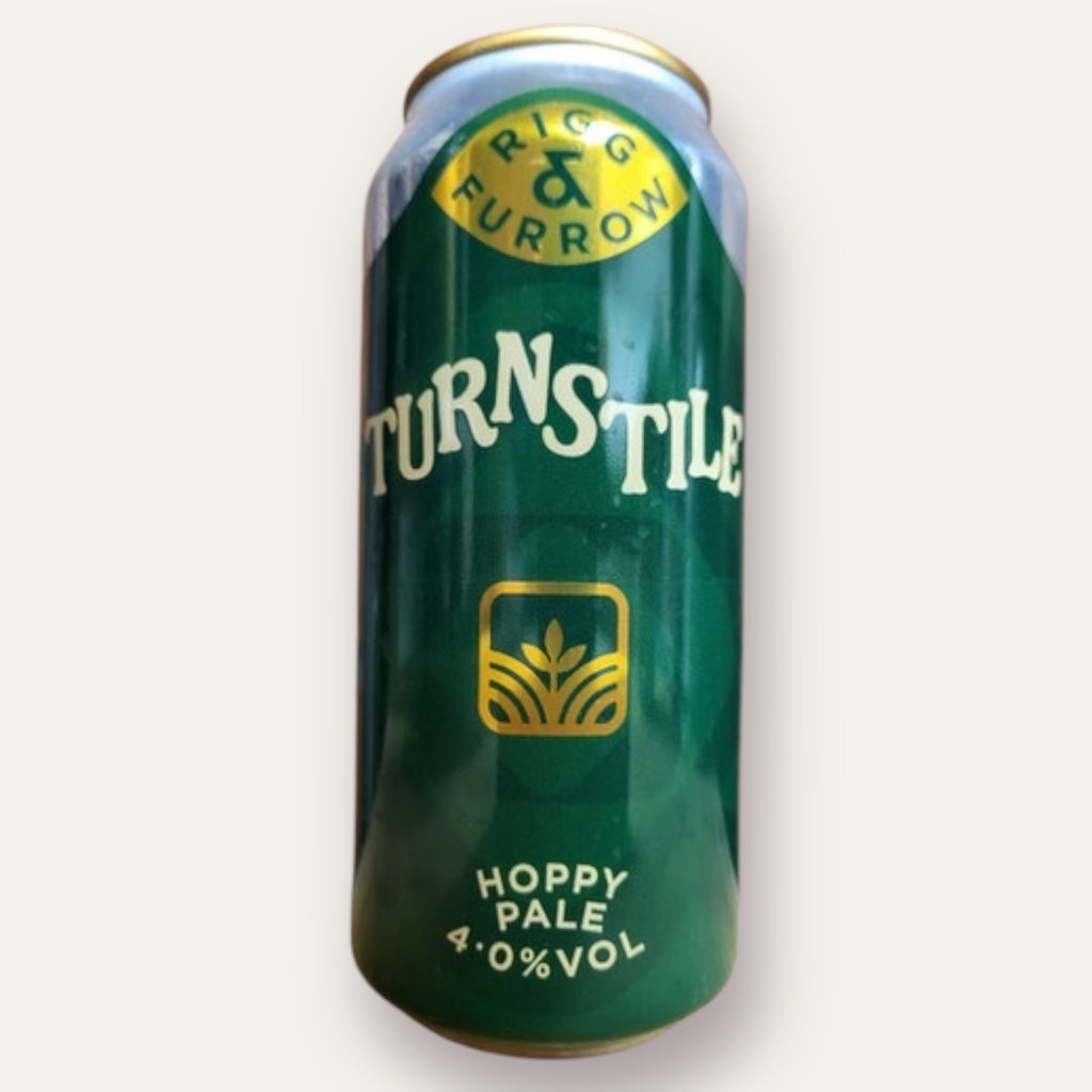 A 440ml Canof Beer from Rigg & Furrow - Turnstile | Pale Ale - available from Grunting Growler Craft Beer)