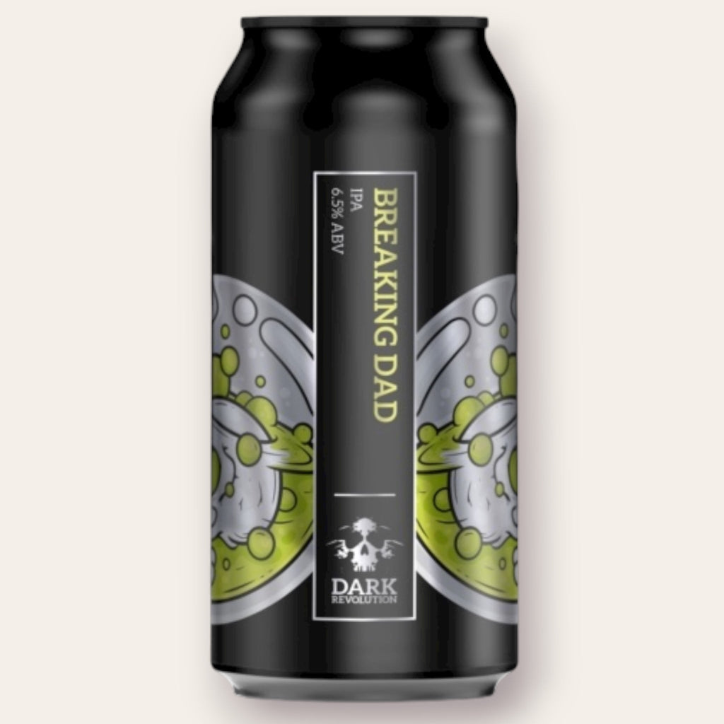 A 440ml Canof Beer from Dark Revolution - Breaking Dad | New England IPA - available from Grunting Growler Craft Beer)
