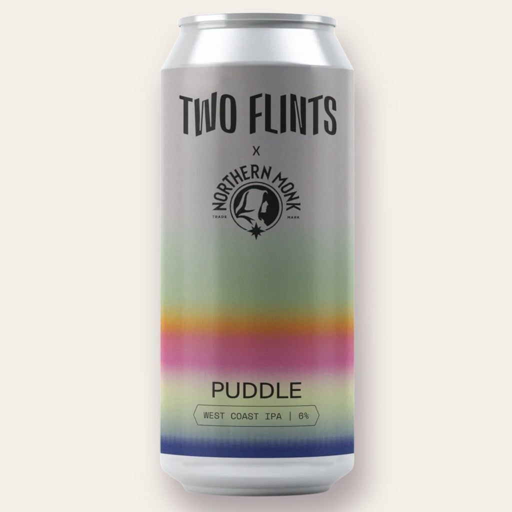 A 440ml Canof Beer from Two Flints - Puddle (Northern Monk Collab) | West Coast IPA - available from Grunting Growler Craft Beer)