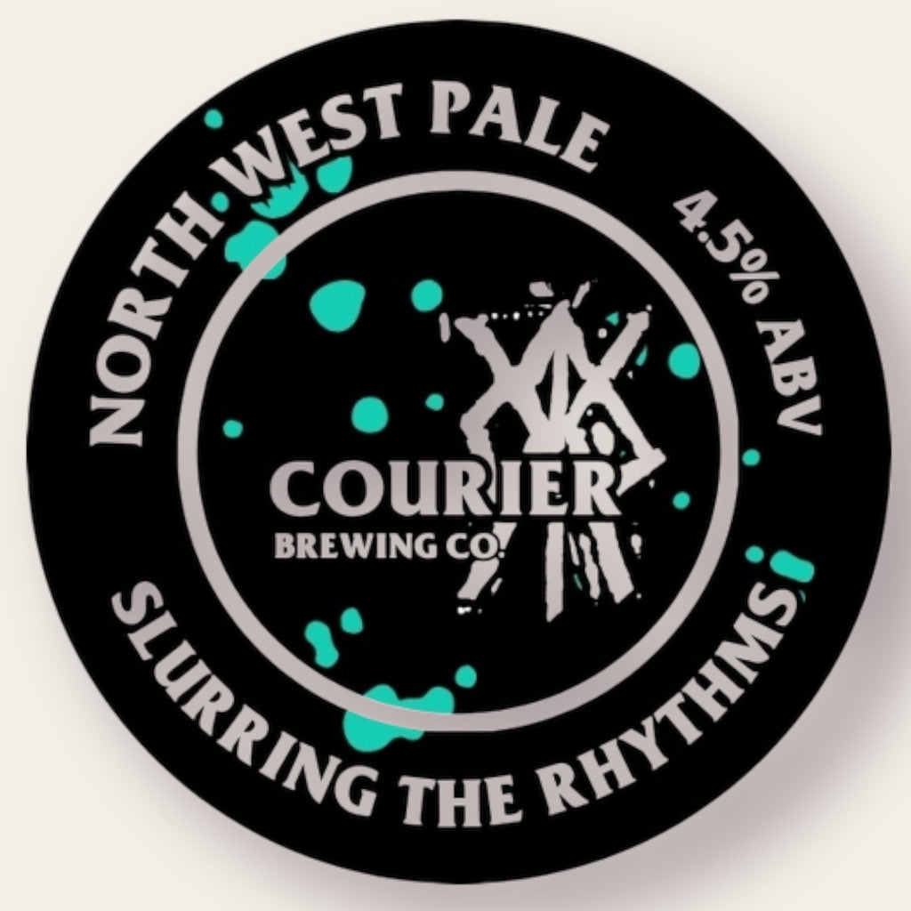 A 440ml Canof Beer from Courier Brewing - Slurring the Rhythms | New England Pale Ale - available from Grunting Growler Craft Beer)