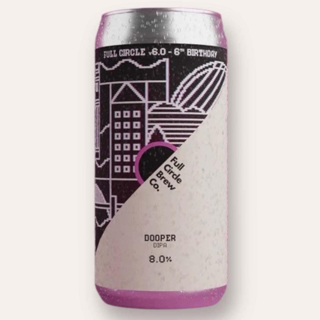 A 440ml Canof Beer from Full Circle - Dooper 2025 | DIPA - available from Grunting Growler Craft Beer)
