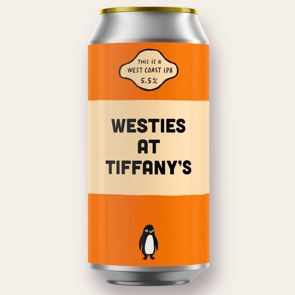 A 440ml Canof Beer from Pretty Decent - Westies At Tiffany's | West Coast IPA - available from Grunting Growler Craft Beer)