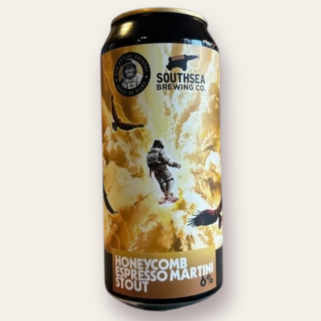 A 440ml Canof Beer from New Bristol - Honeycomb Espresso Martini | Stout - available from Grunting Growler Craft Beer)