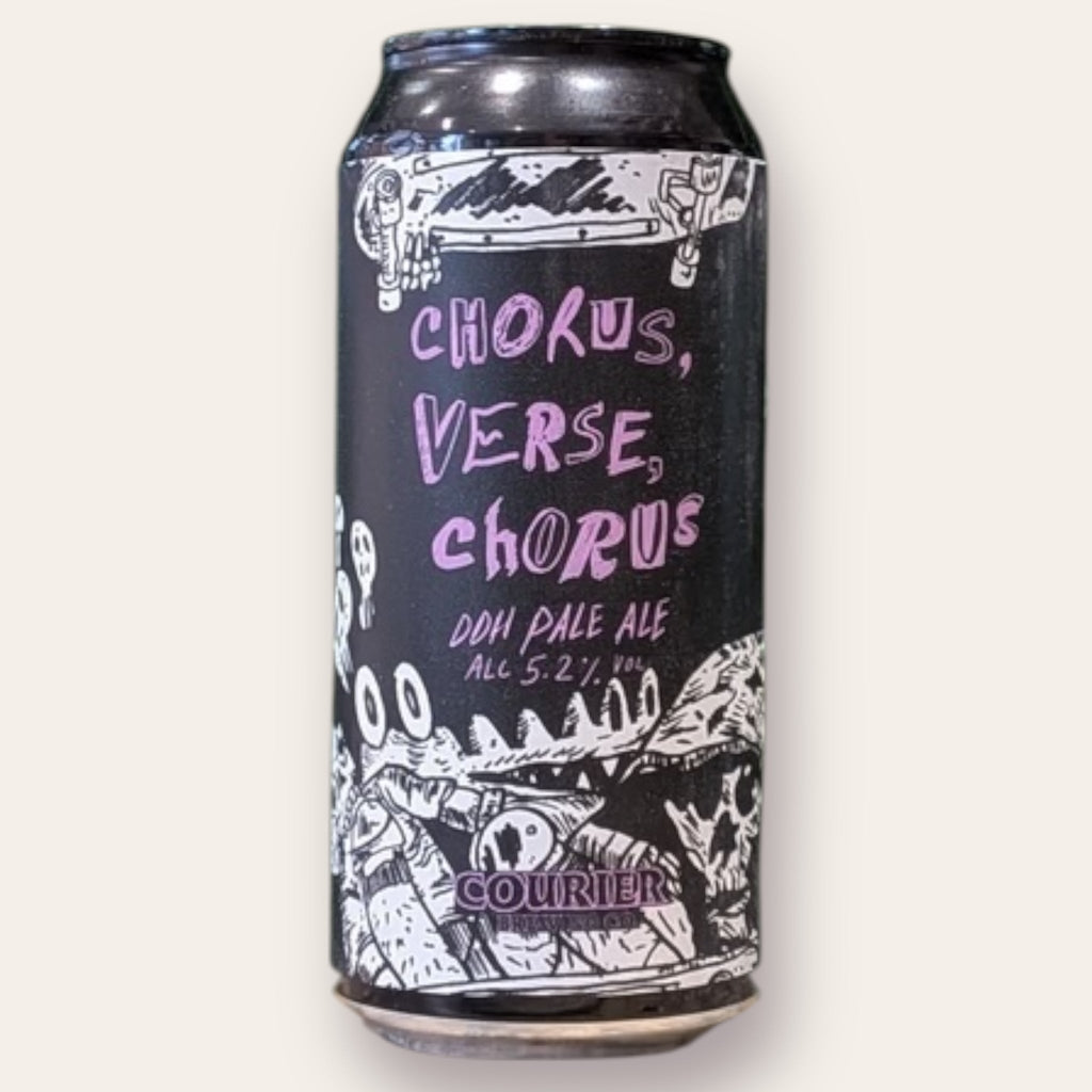 A 440ml Canof Beer from Courier Brewing - Chorus, Verse, Chorus | New England Pale Ale - available from Grunting Growler Craft Beer)