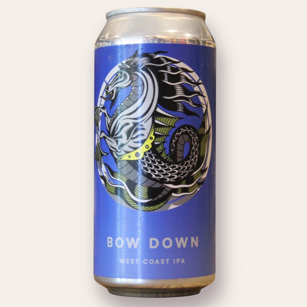 A 440ml Canof Beer from Otherworld - Bow Down | West Coast IPA - available from Grunting Growler Craft Beer)
