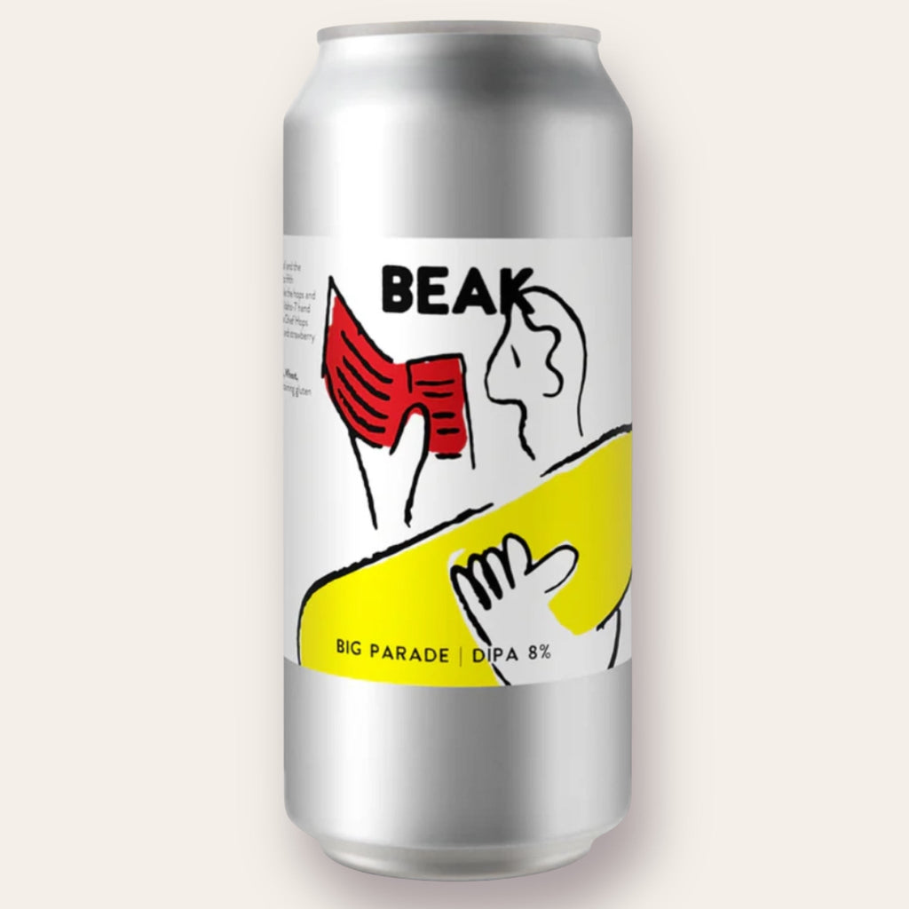 A 440ml Canof Beer from Beak - Big Parade | Double IPA - available from Grunting Growler Craft Beer)
