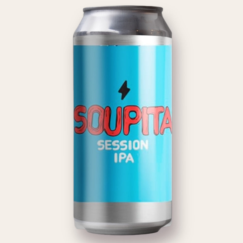 A 440ml Canof Beer from Garage - Soupita | Session IPA - available from Grunting Growler Craft Beer)