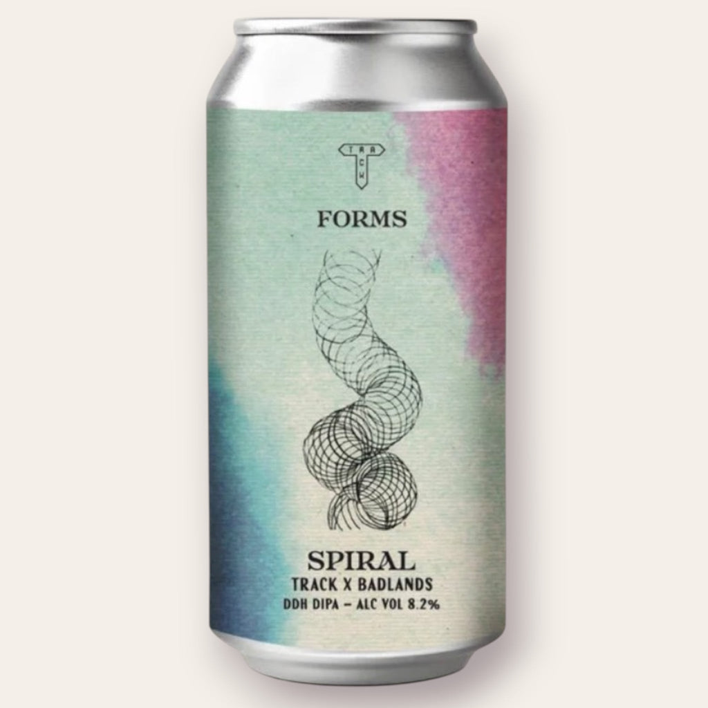 A 440ml Canof Beer, Cider from Track  - Spiral (collab Badlands) | Double IPA - available from Grunting Growler Craft Beer)