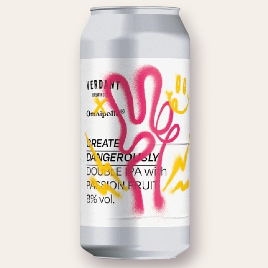 A 440ml Canof Beer from Verdant - Create Dangerously (Omnipollo Collab) | Double IPA - available from Grunting Growler Craft Beer)
