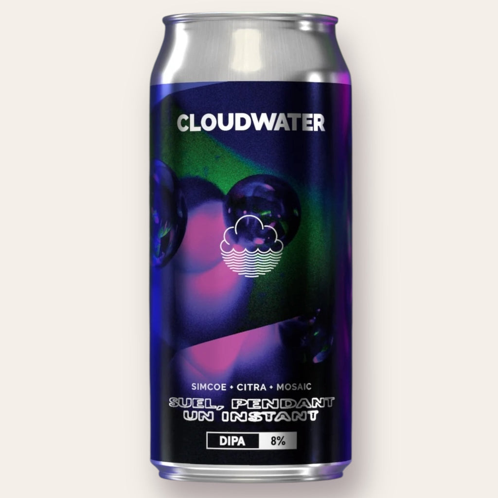 A 440ml Canof Beer from Cloudwater - Suel, Pendant Un Instant | DIPA - available from Grunting Growler Craft Beer)