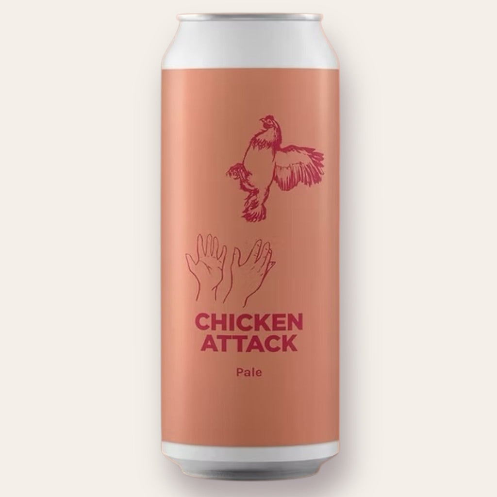 A 440ml Canof Beer from Pomona Island - Chicken Attack | New England Pale Ale - available from Grunting Growler Craft Beer)