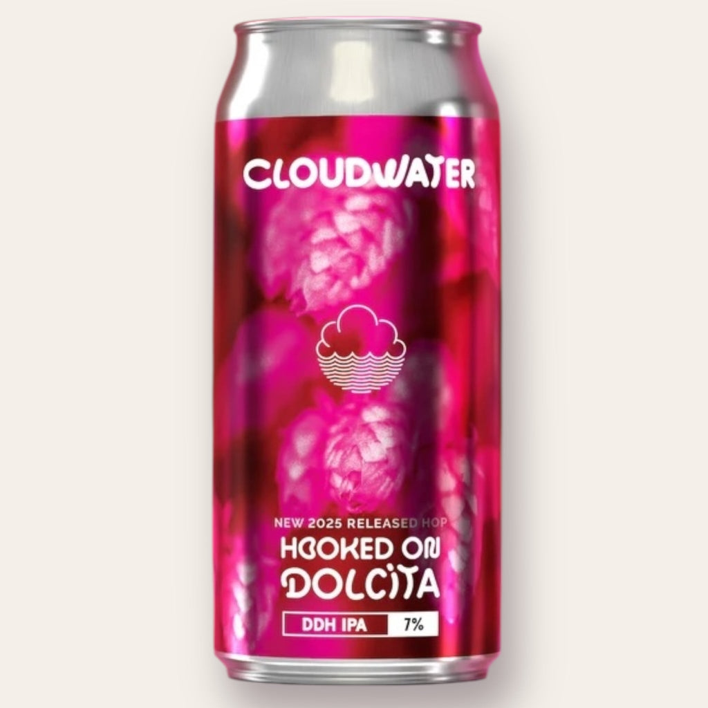 A 440ml Canof Beer from Cloudwater - Hooked On Dolcita | New England IPA - available from Grunting Growler Craft Beer)