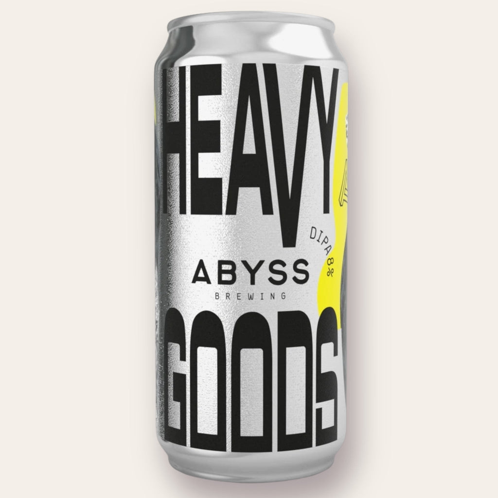 A 440ml Canof Beer from Abyss - Heavy Goods | DIPA - available from Grunting Growler Craft Beer)