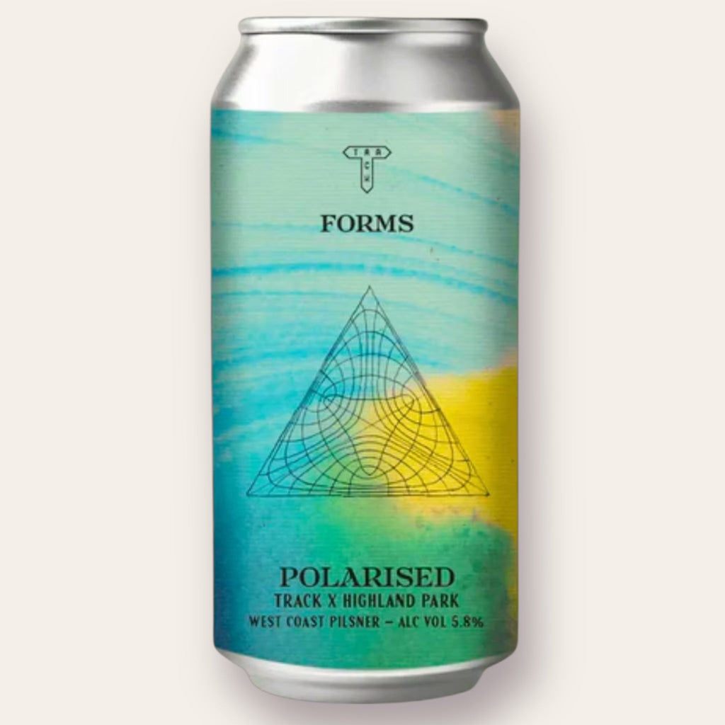 A 440ml Canof Beer from Track - Polarised (Highland Park Collab) | Lager - available from Grunting Growler Craft Beer)