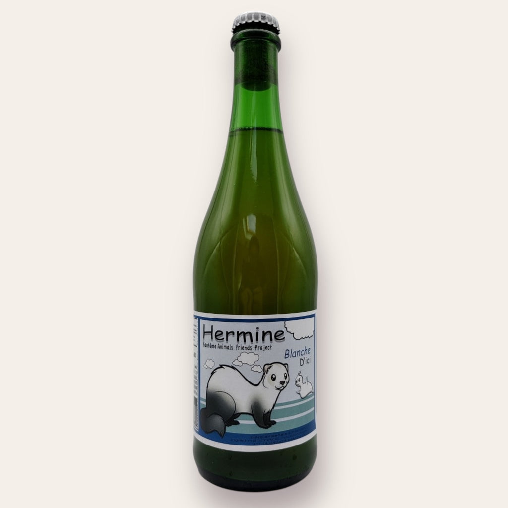 A 750ml Bottleof Beer from Fantome - Hermine White | Witbier - available from Grunting Growler Craft Beer)