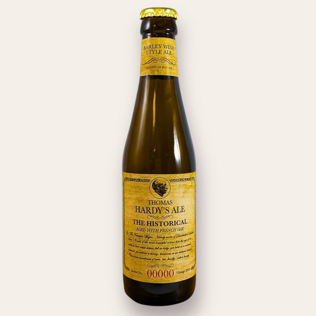 A 250ml Bottleof Beer from Thomas Hardy - Vintage 2025 | Barley Wine - available from Grunting Growler Craft Beer)