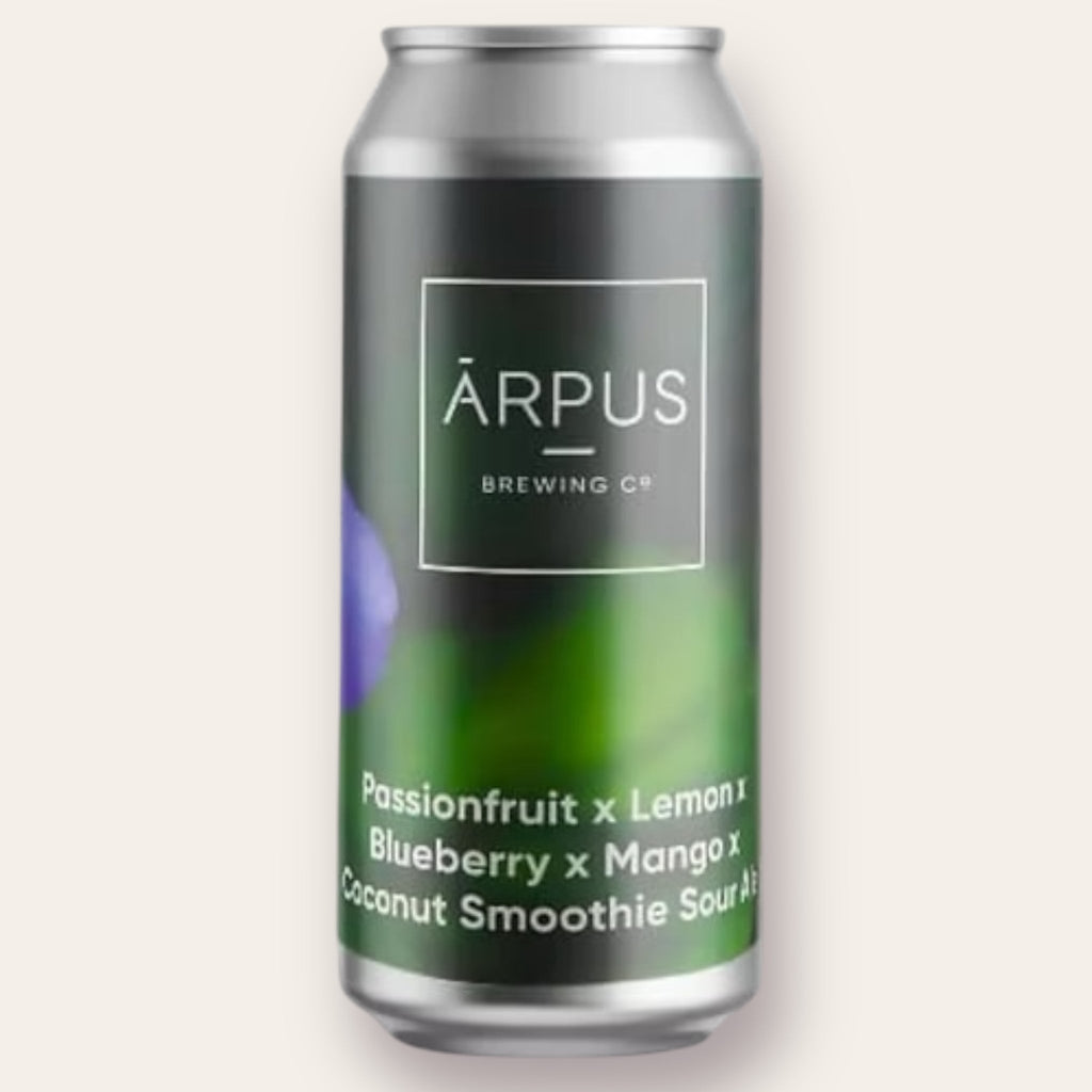A 440ml Canof Beer from Arpus - Passionfruit x Lemon x Blueberry x Mango | Pastry Sour - available from Grunting Growler Craft Beer)