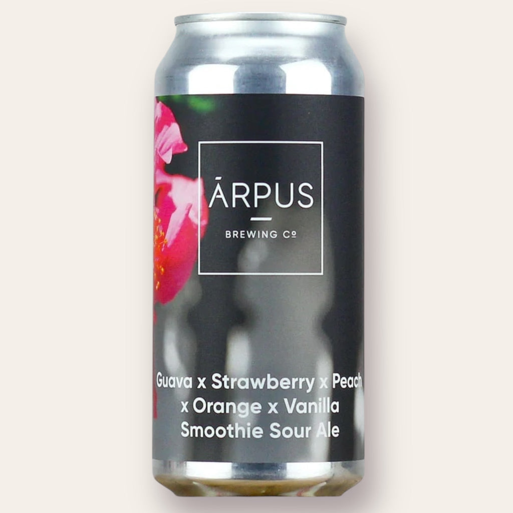 A 440ml Canof Beer from Arpus - Guava x Strawberry x Peach x Orange | Pastry Sour - available from Grunting Growler Craft Beer)