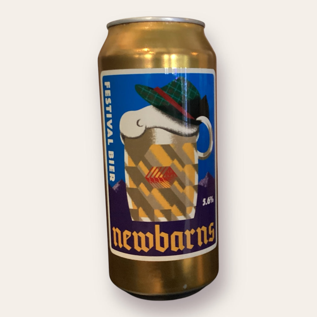 A 440ml Canof Beer from Newbarns - Festival Festbier | Lager - available from Grunting Growler Craft Beer)