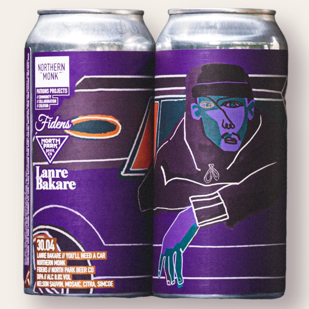 Buy Northern Monk - PATRONS PROJECT 30.04 // LANRE BAKARE // YOU'LL NEED A CAR // FIDENS // NORTH PARK BEER CO // DIPA | Free Delivery