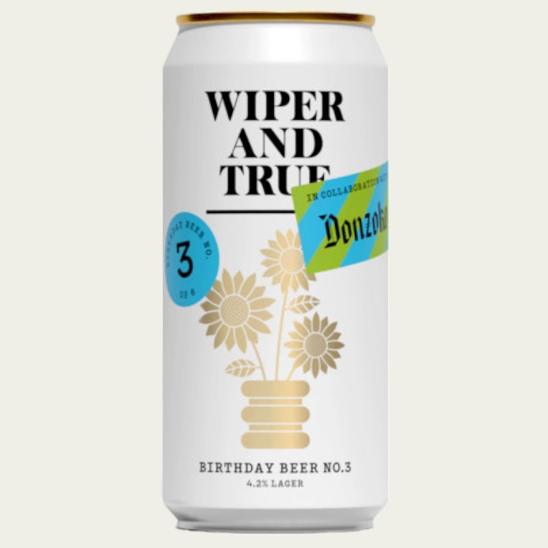 Buy Wiper & True - Birthday Beer No. 3 (Donzoko Helles collab) | Free Delivery